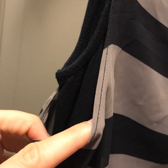 Grey and black striped cocktail/club dress - Picture 4 of 5